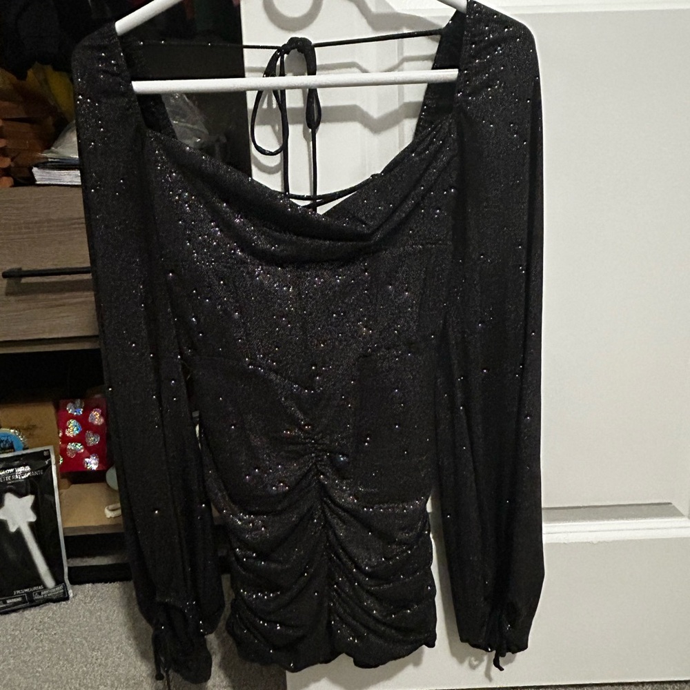 Elegant Black Glitter Women's dress